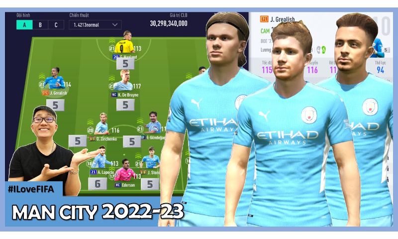Chiều sâu của đội hình Man City 2022